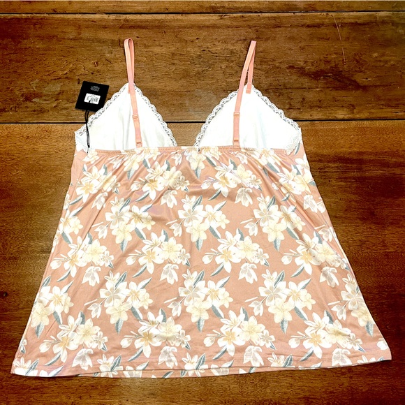NWT Nanette Lepore pink floral Hawaiian lace adjustable strap tank top size 2X - Picture 4 of 4